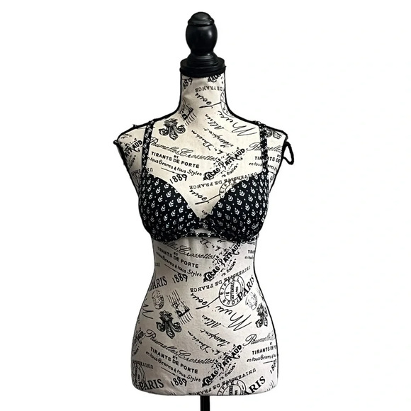 Shade & shore geometric strappy cross back swim top underwire 34B M boho beach - Picture 1 of 6